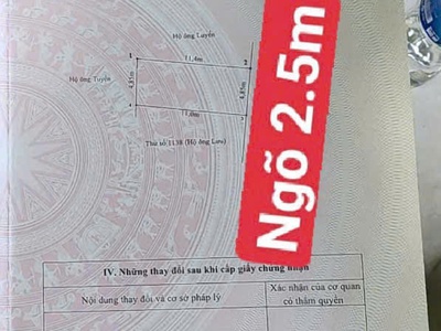 Bán đất ngõ 238 Cát Linh   Tràng Cát dt 54,2m2 ngõ nông rộng 2,5m giá chỉ 1 Tỷ463tr. 2
