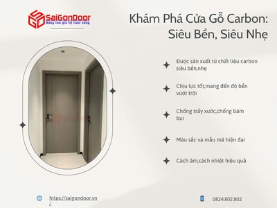 Khám Phá Cửa Gỗ Carbon: Siêu Bền, Siêu Nhẹ 0