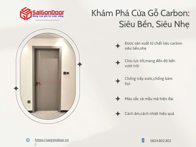 Khám Phá Cửa Gỗ Carbon: Siêu Bền, Siêu Nhẹ 1