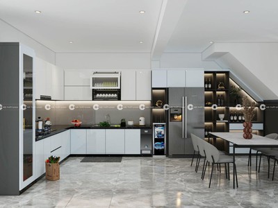 Tủ Bếp Gỗ Công Nghiệp MDF Lõi Xanh Cao Cấp 0