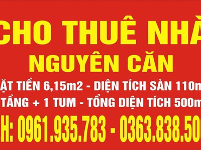 Chính chủ cần cho thuê nhà nguyên căn mặt tiền rộng 6,15m thuộc số 66 - hàng cấp - phường quang 0