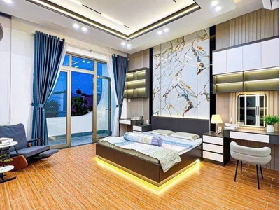 Nhà 1 trệt 2 lầu kèm nội thất trong KDC Thuận An 6