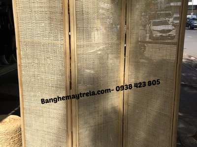 Bình phong mây tre đan trang trí 0