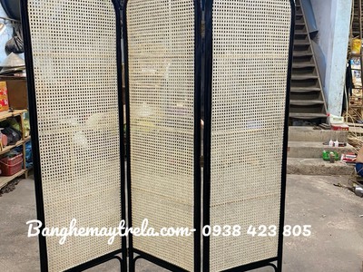 Bình phong mây tre đan trang trí 10