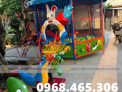 Nhà banh sắt lục giác trẻ em, nhà bóng trẻ em ngoài trời 3