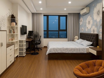Căn góc trung tầng R1 Goldmark City. 3 phòng ngủ kèm bao nội thất. 0