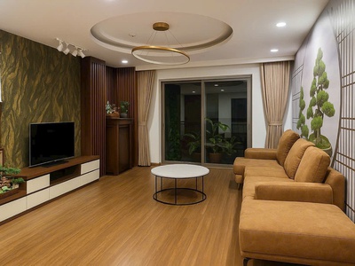 Căn góc trung tầng R1 Goldmark City. 3 phòng ngủ kèm bao nội thất. 1