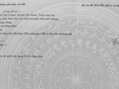 Chính chủ bán đất đẹp - đầu tư sinh lời - - vị trí tại : - xã tân chánh - huyện cần đước - tỉnh 0