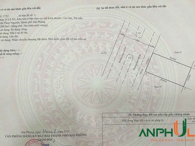 Cần bán lô đất mặt tiền 10m, tại dự án Gò Gai, phường Thủy Đường, TP Thủy Nguyên, Hải 0