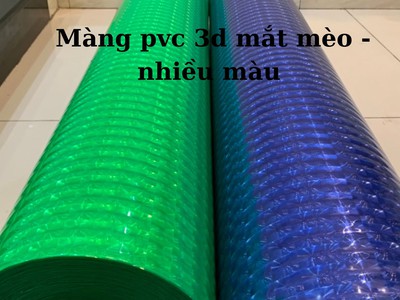 Màng nhựa pvc dẻo màu - mắt mèo 3d 1