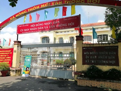 Bán lô đất MT đường nhựa 9M   Tân Thông Hội, Củ Chi   SHR giá chỉ 1 TỶ 1 2