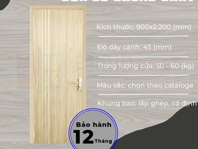 Cửa gỗ chống cháy MDF melamine 1