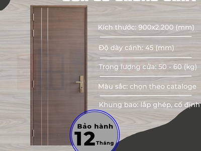 Cửa gỗ chống cháy MDF melamine 2