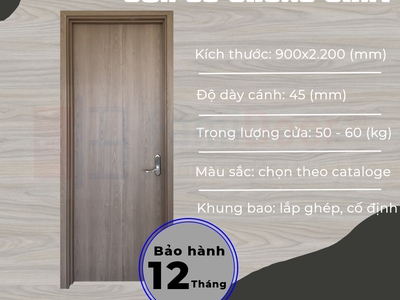 Cửa gỗ chống cháy MDF melamine 3