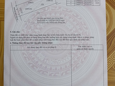 Chính chủ cần bán lô đất tại phú lý, huyện vĩnh cửu, tỉnh đồng nai. 2