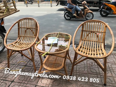Bàn ghế sò mây cafe giá rẻ 1