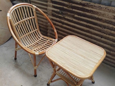 Bàn ghế sò mây cafe giá rẻ 8
