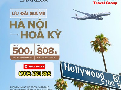 Bay Mỹ Siêu Tiết Kiệm Chỉ Từ 500 USD cùng STARLUX Airlines 0