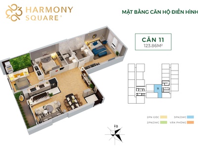 Bán gấp căn hộ cao cấp dự án harmony square - vị trí vàng trung tâm quận thanh xuân 0