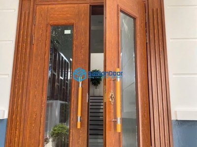 Cửa thép vân gỗ 1
