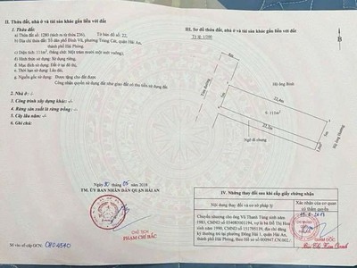 Cần bán lô góc đất mặt đường Cát Linh, Tràng Cát vị trí đẹp 111m2 giá 40tr/m2 0