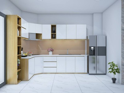Tủ Bếp Gỗ Công Nghiệp An Cường Phủ Acrylic 0