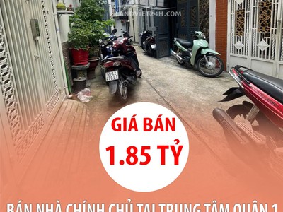 Bán nhà tại trung tâm quận 1, hẻm 3m nguyễn văn cừ, p. cầu kho, quận 1 0