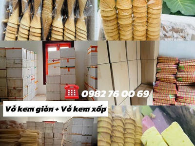 Cung cấp kem cân, kem kí, kem cây, kem hộp, vỏ ốc quế, vỏ kem các mẫu mã, bò bía , kem bông 0