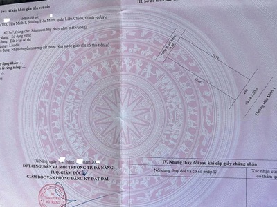Bán đất đường hòa minh 1 - gần biển - đối diện công viên 1