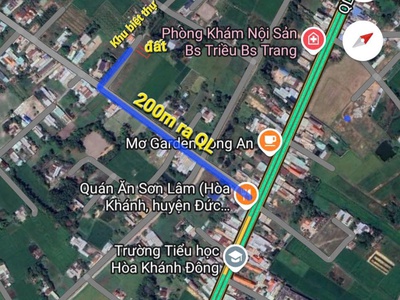 Chính chủ cần bán lô đất có vị trí đẹp tại xã hòa khánh tây - h. đức hòa - long an. 2