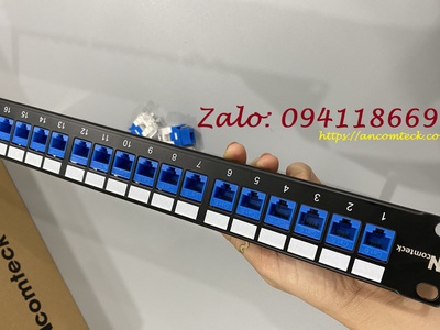 Phân phối thanh đấu nối mạng Patch panel Ancomteck 16 cổng Cat6 UTP mã ACT-16S1U, ACT-JK28-C6-US 4