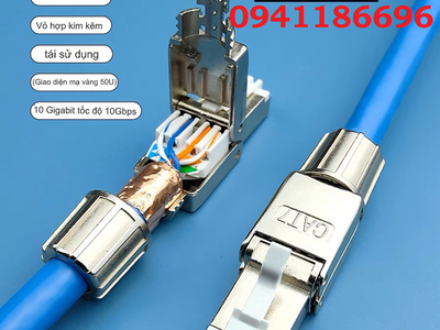 Hạt công nghiệp CAT6A/CAT7 không dùng TOOL Ancomteck ACT-6A-UK, sẵn số lượng 17