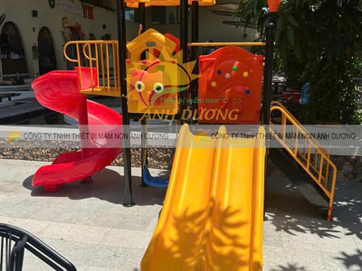 Cầu trượt mầm non nhập khẩu, cầu trượt trẻ em ngoài trời 6