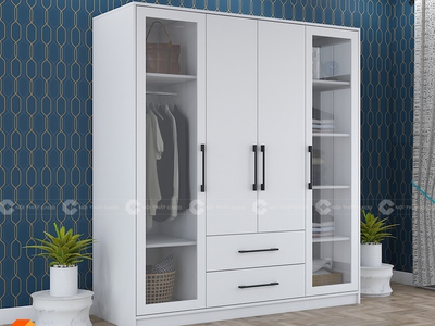 Tủ Quần Áo Cánh Kính Cánh Mở Hiện Đại 1