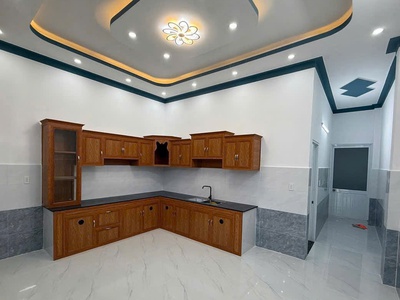 Bán nhà mặt tiền nhựa mới 100  -toạ lạc ấp mới 1 xã mỹ hạnh nam , đức hòa 1