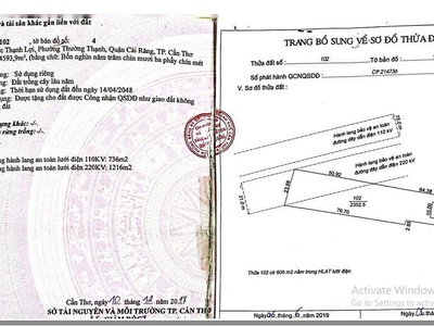 Chính chủ cần bán gấp đất mặt tiền tại thạnh lợi,trường thạnh, cái răng, cần thơ 3