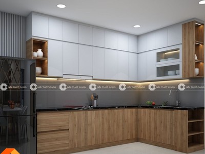 Tủ Bếp Gỗ Công Nghiệp MDF Thiết Kế Hiện Đại 2