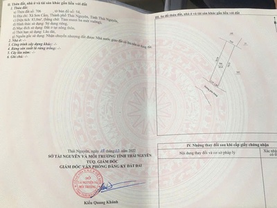 Chính chủ bán đất đẹp  - vị trí tại : sơn cẩm - thành phố thái nguyên - tỉnh thái nguyên 2