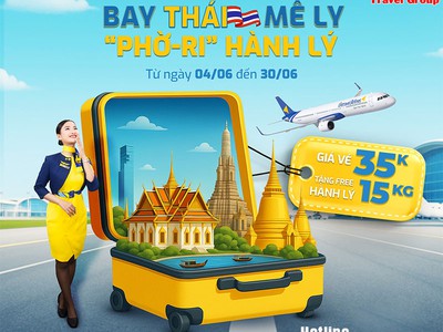 Vietravel Airlines ưu đãi bay Thái mê ly chỉ từ 35K, Phờ-ri 15kg hành lý 0