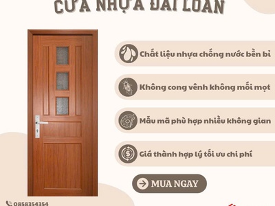 Cửa nhựa đài loan, đẹp ,bền, giá mềm cho ngôi nhà 2