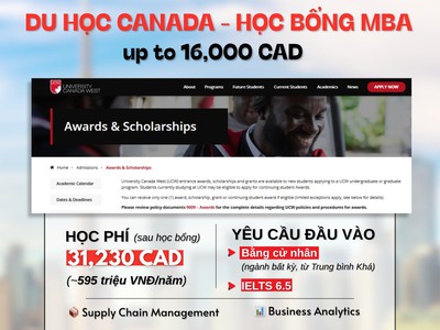 Du học Canada MBA với học bổng chưa từng có tại University Canada West  UCW 3