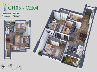 Quất ngay căn hộ Tecco Elite City - 2PN - View Đông Bắc - 72m2 - chỉ từ 800tr 1