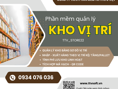 Phần mềm kho theo vị trí tích hợp barcode, qrcode 0