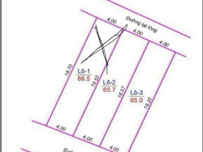 Bán đất 66.5m2 kính nỗ uy nỗ đông anh - 2 mặt đường ô tô tránh 4