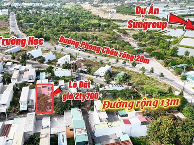 Bán lô đất tái định cư đất lành đường 13m lô sạch đẹp giá 2 tỉ 700 triệu. diện tích : 64m2 ngang 2