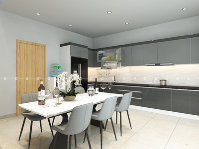 Tủ bếp Acrylic Chống Trầy Và Kháng Ẩm Vượt Trội 0