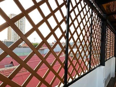 Hàng rào trang trí sử dụng gỗ nhựa Ecowood 0