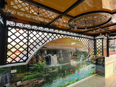 Hàng rào trang trí sử dụng gỗ nhựa Ecowood 1