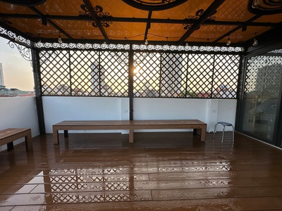Hàng rào trang trí sử dụng gỗ nhựa Ecowood 2