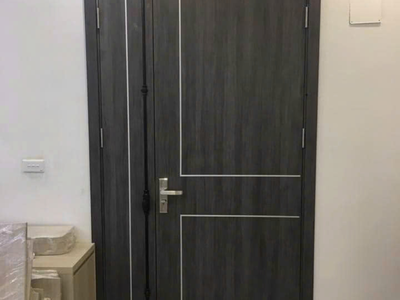Cửa nhựa composite 2 cánh phủ vân gỗ đẹp 3